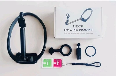 Soporte magnético para cuello de teléfono, soporte para grabación de video, POV/Vlog Selfie, negro  Foto 1 de 4