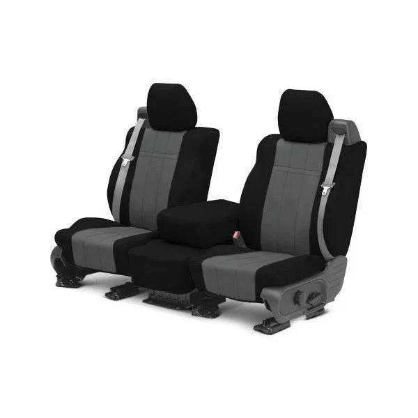 For Ram Dakota 11 NeoSupreme 1st Row Black & Charcoal Custom Seat Covers - Изображение 1 из 2
