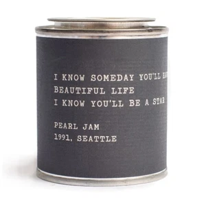 Sugarboo & Co Legends Pearl Jam 1991 Berlin Kerze Beautiful Life Star grau 3 oz - Bild 1 von 9