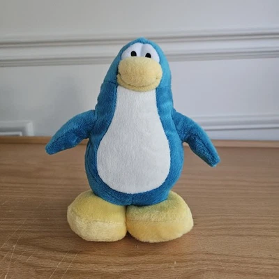 Disney Club Penguin Plush Blue Penguin Stuffed Animal Doll Toy 7”  - Image 1 of 3