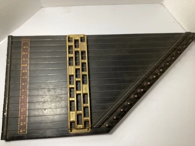 Antigua cítara Phonoharp negra pat. "Bonita decoración de pared 4 de agosto de 1891, 17,5"" X 9"""  Foto 1 de 4