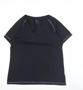 Crivit Womens Black Short Sleeve V-Neck Active T-Shirt Size 18/20 - Picture 1 of 12