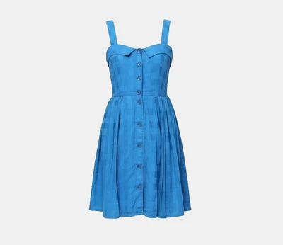 Nuevo con etiquetas Vestido Camisa Marc by Marc Jacobs Sutil a Cuadros en Algodón Azul Brillante 6 Foto 1 de 4