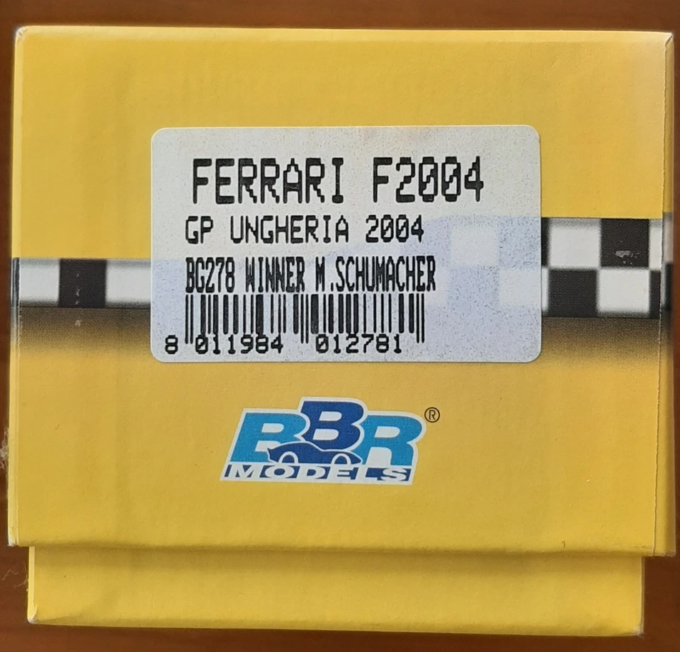 FERRARI F2004 GP UNGHERIA SCHUMACHER  - BBR BG278 #44/500 - Immagine 1 di 4