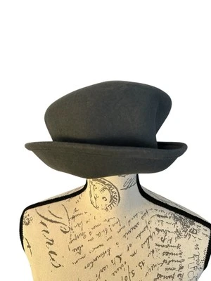 Lite Felt Vintage Broner Wilderness Crushable 100% Wool  Dark Grey Hat Rain USA - Image 1 of 4