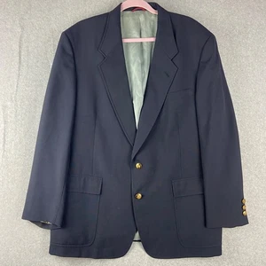 Vintage HSM Jack Nicklaus 48R Navy Blau Gold Knopf Hopsack Blazer Jacke Sport Mantel - Bild 1 von 17