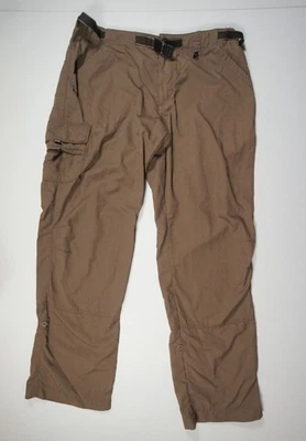 REI брюки женщин 12 коричневый карго карманы на открытом воздухе легкий поход женщины UPF 30 - Изображение 1 из 4