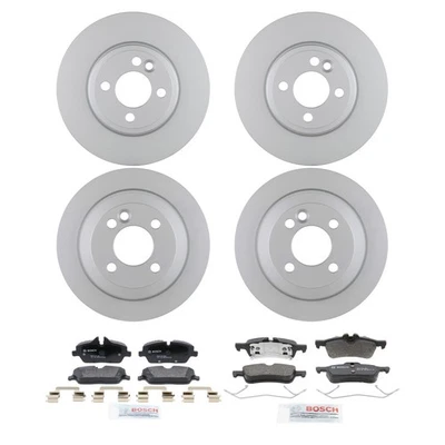 Kit de pastillas de freno y rotor semimetálicos Bosch QuietCast para 07-08 Mini Cooper Foto 1 de 4