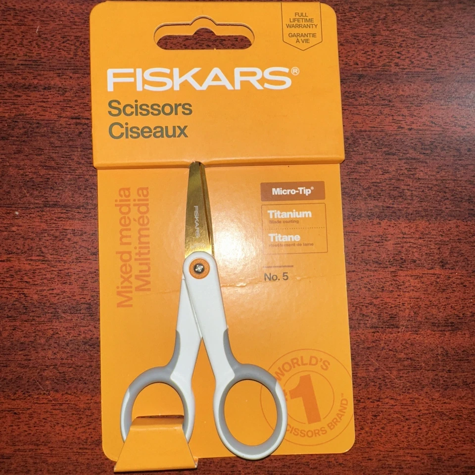 2 Pack - Fiskars Softgrip Micro-Tip Scissors -5" - 5A0025VS-1G8ML