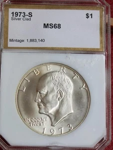 1973 S IKE EISENHOWER DOLLAR HIGH GRADE 40% SILVER LOW MINTAGE - (ref# IKE -01) - Picture 1 of 8