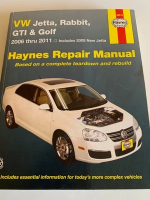 Volkswagen 2006-2011 Haynes Repair Manual 96019 VW Jetta Rabbit GTI & Golf - Image 1 of 4