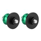 Green 2pcs 8mm Motorcycle CNC Rear Stand Swing Arm Spool Sliders Stand Swingar✧