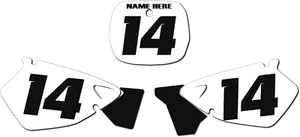 YAMAHA YZ125 YZ250 1996-2001 FACTORY STYLE NUMBER PLATE BACKGROUND GRAPHICS - Picture 1 of 6