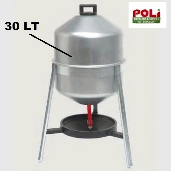 ABBEVERATOIO GIOVE A SIFONE PER POLLI E GALLINE IN METALLO ZINCATO 30 LT  - Immagine 1 di 1