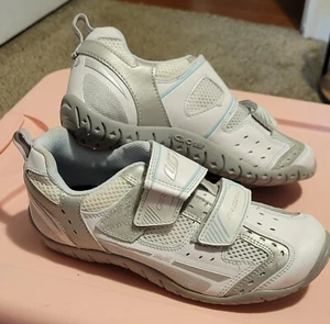 Louis Garneau ERGO GRIP Cycling Spin Shoes White Leather Women’s Sz EU 39 US 8 - Picture 1 of 5