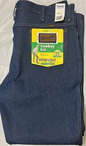 NWT MEN'S WRANGLER 935NAV SLIM BOOT CUT COWBOY CUT NAVY JEANS PANT DENIM - Picture 1 of 5