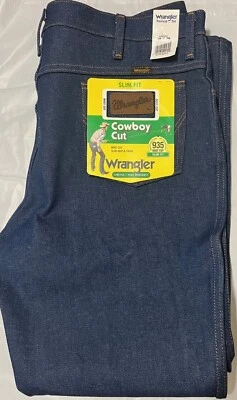 NUEVO CON ETIQUETAS PANTALÓN VAQUERO HOMBRE WRANGLER 935NAV CORTE BOTA AJUSTADO CORTE VAQUERO AZUL MARINO Foto 1 de 4