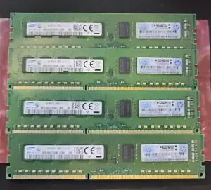 SAMSUNG 16GB KIT PC3-12800E 1600MHz ECC MEMORIA/RAM SENZA BUFFER HP 669238-071 x4 - Foto 1 di 4