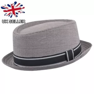 NEW PORK PIE HAT SKA RUDE BOY SOUL MADNESS TRILBY COTTON MIX UK SELLER - Picture 1 of 2