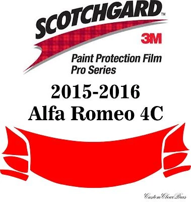 Película de protección de pintura 3M Scotchgard serie Pro precortada 2015 2016 Alfa Romeo 4C Foto 1 de 3
