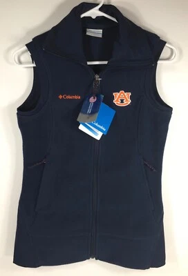 NUEVO Chaleco polar Columbia para adultos color castaño rojizo talla XS azul marino con cremallera completa con bolsillos Foto 1 de 4