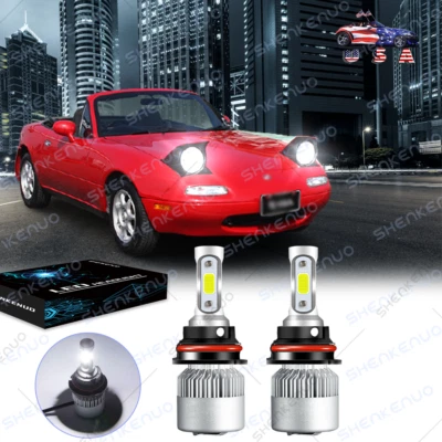 9004 9007 Kit de faros LED bombillas 6000K para MAZDA MX-3 1992-1996 haz alto/bajo 2x Foto 1 de 4