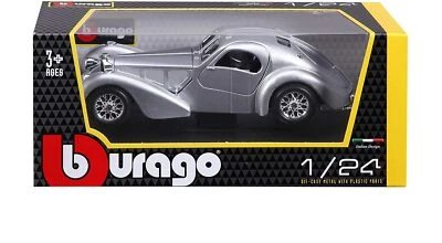 Bburago 18-22092 - Modellauto -  Bugatti Atlantic (silber, Maßstab 1:24) Auto - Bild 1 von 3