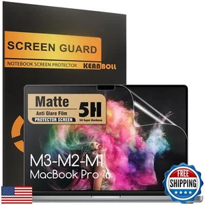 3 Pack Anti Glare (Matte) Screen Protector Designed for MacBook Pro 16 inch ( - Picture 1 of 5