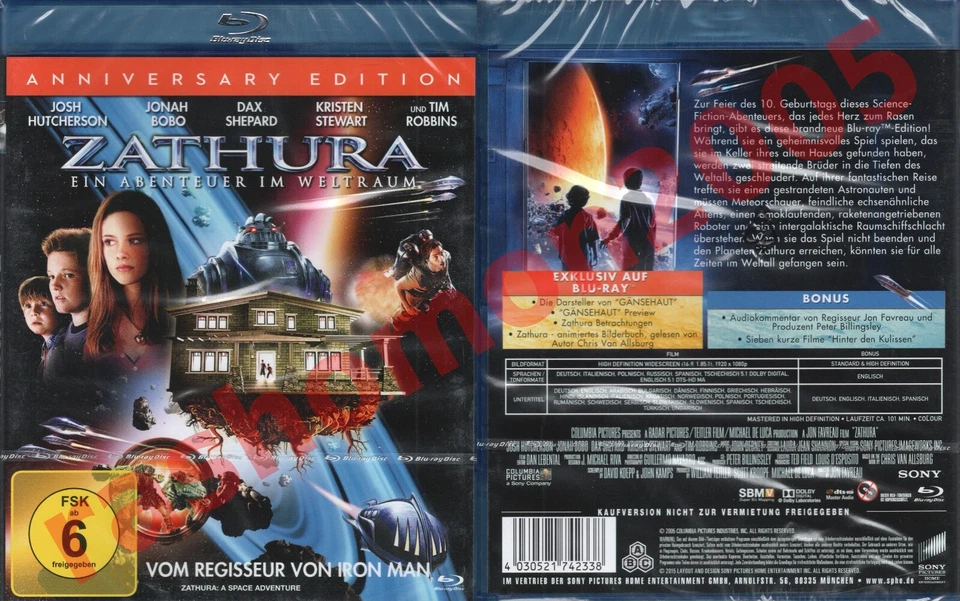 Blu-ray ZATHURA (2005) Josh Hutcherson Kristen Stewart Tim Robbins Region B NEW - Image 1 of 1