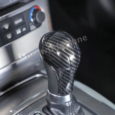 Carbon Fiber Black Gear Shift Knob Cover Trim For Infiniti G25 G35 G37 2007-2013 - Image 1 of 4