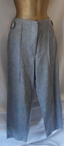 NEXT size 12R blue fine dogtooth check trousers zip clip fastener button decora - Picture 1 of 17