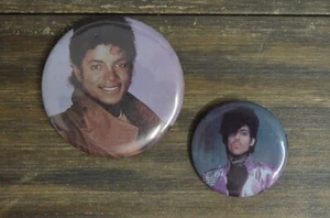 Michael Jackson Prince Button Pin Lot Vintage Pop Stars - Picture 1 of 5