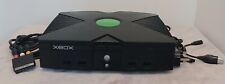 Original Xbox Console Black With Cables TESTED and Working 