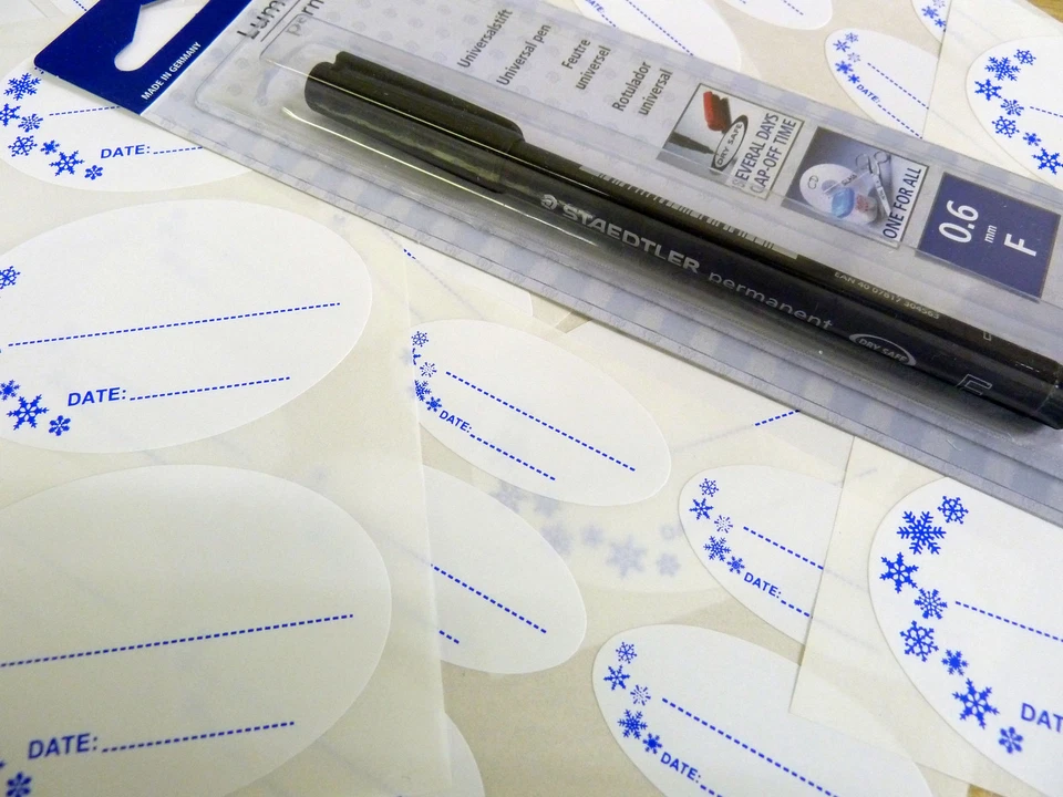 MINILABEL Self-Stick Deep Freeze Freezer Labels, Stickers for Frozen Food Packaging