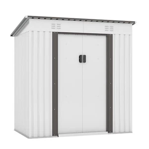 6'x4' Outdoor Storage Shed Metal Tool Shed Lockable Door for Garden Backyard - Picture 1 of 17