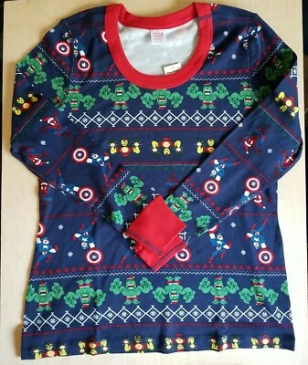 全新带标签 HANNA ANDERSA 女士有机漫威假日公平岛屿 PAJAMA 衬衫 XS 2 — 第 1/3 张图片