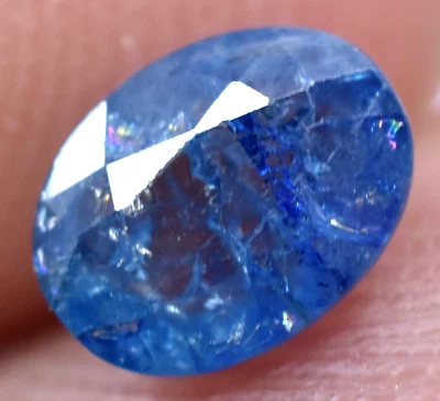 Natural Blue Ceylon Sapphire 0.85 CT Certified Untreated Oval Cut Loose Gemstone - Image 1 of 4