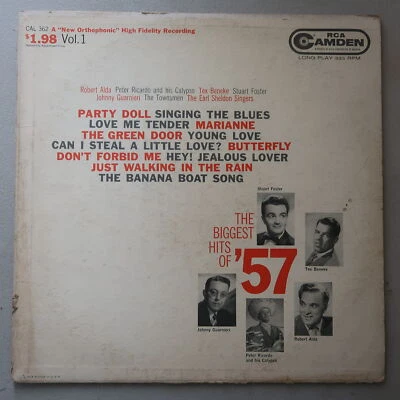 THE BIGGEST HITS OF '57 VOLUME 1 VINYL LP RCA CAMDEN VG 83 Foto 1 de 4