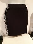 *New* Boohoo.  Black Crochet Side Panel Skirt. Size 8