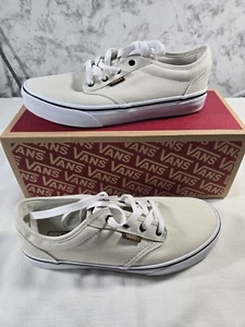 Vans Shoes Atwood Boys' Girls' Woven Turtledove New With Box Color Cream Size 5 - Picture 1 of 6