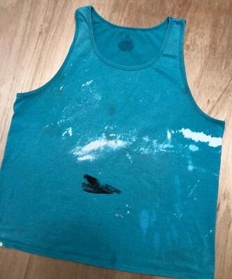 vtg Fruit of the Loom Muscle Tank Top XL Thrashed Grunge Skate Beach 90s - Image 1 of 4