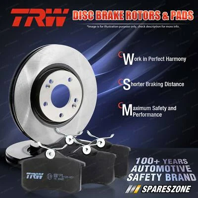 Front TRW Disc Rotors + Brake Pads for Jaguar E-Type 1S20001 1S70001 XJ6 1G50 - image 1 of 4