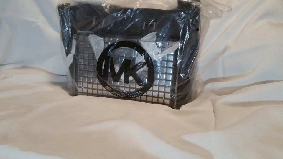 MICHAEL KORS LARGE NATALIA MIRROR SQUARE TILE Studded Hamilton HANDBAG/PURSE - Image 1 of 4