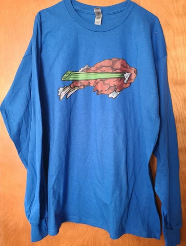 Funny Buffalo Chicken Wings LS T-Shirt With Celery & Blue Cheese Bills Mafia XL Cover
