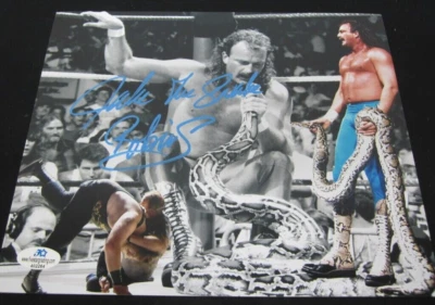 WWE WWF Jake "The Snake" Roberts Autografiado 8x10 Foto Firmado Certificado de Autenticidad PSA Foto 1 de 2