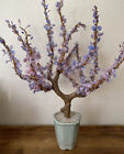 Vintage Chinese Bonsai Tree Pink Stone Leafs Cherry Blossom 19?