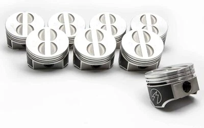 SPEED PRO Forged Coated Flat Top 4vr Pistons Set/8 for Chevy SB 5.7L 350 STD - Image 1 of 4