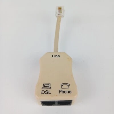 Phone Jack Splitter Inline DSL Splitter Filter for Phone Line 1 Pc. Suttle Brand - Image 1 of 4