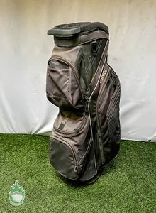 Bolsa de personal Ping Golf Traverse usada dividida en 14 vías negra/gris capucha de lluvia incluida - Imagen 1 de 7