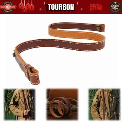 TOURBON Leather .22 Rifle/Shotgun Sling Strap fit Marlin Henrry Ruger - Image 1 of 4